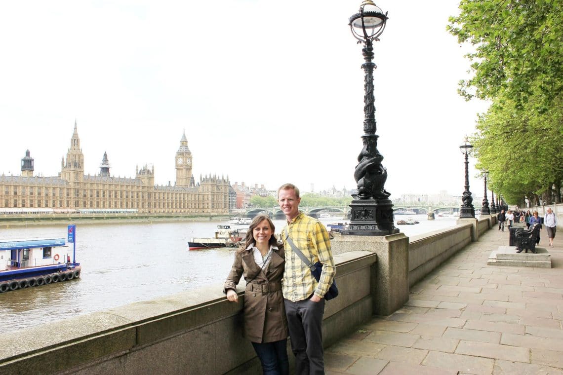 Visiting Big Ben and Parliament. 