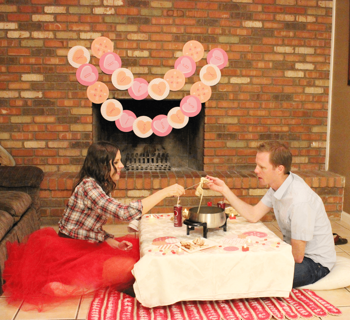 Fondue Date night at home. 