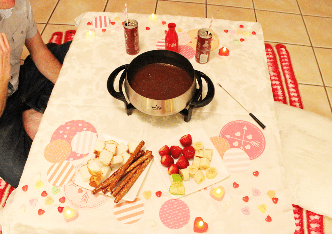 Fondue Date night at home. 