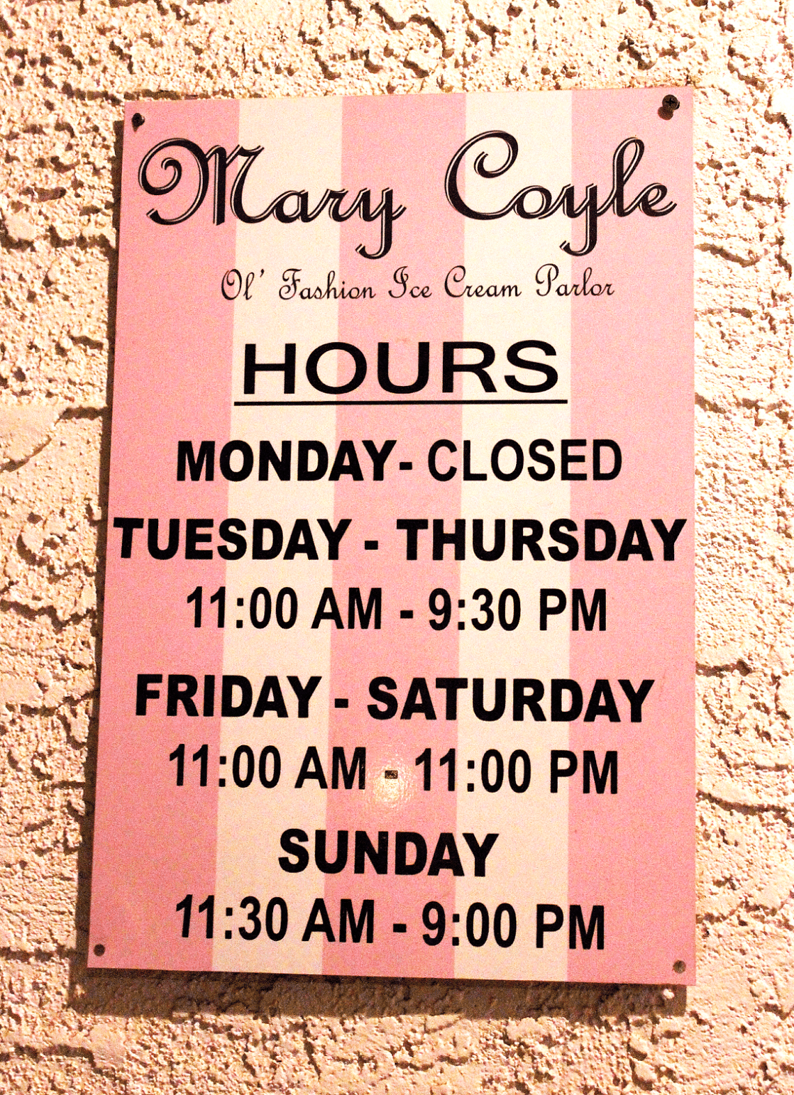 Mary Coyle Ice Cream Parlor