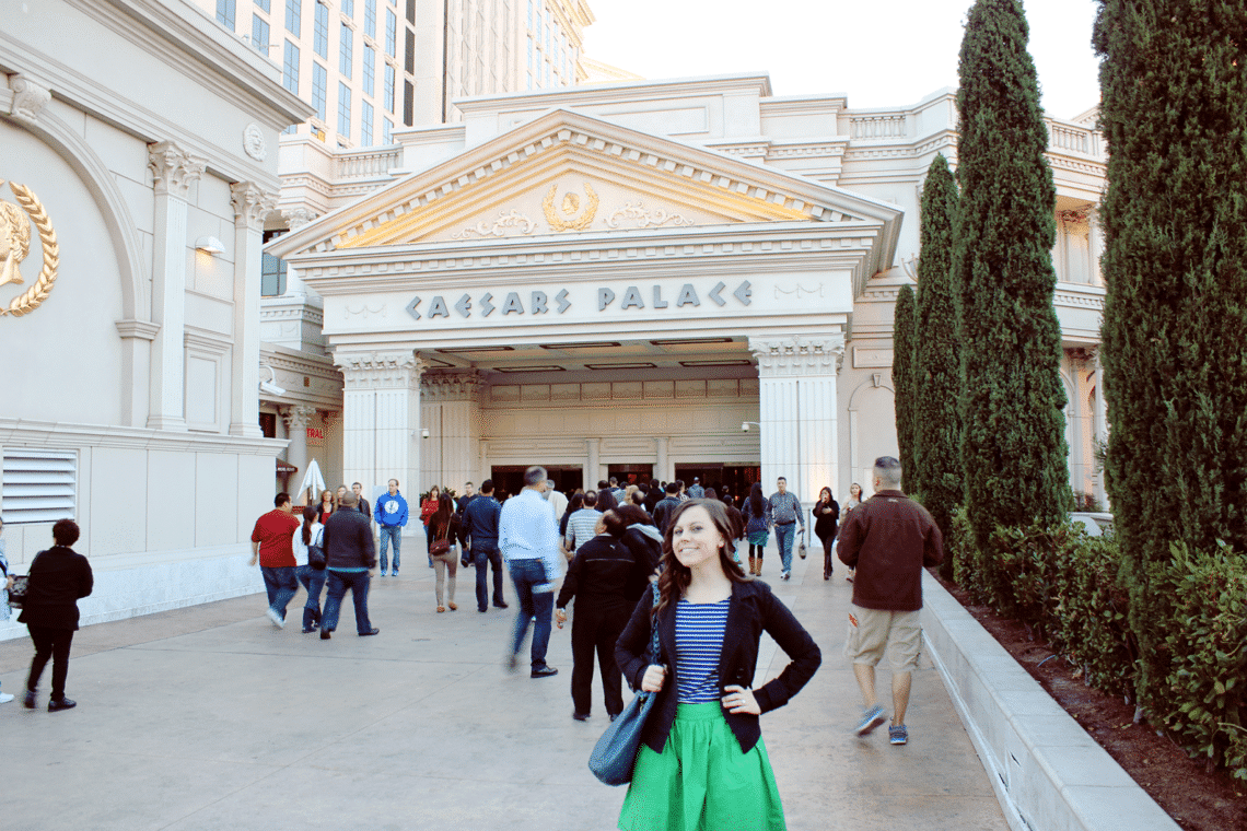 Caesars Palace patio in Las Vegas. 