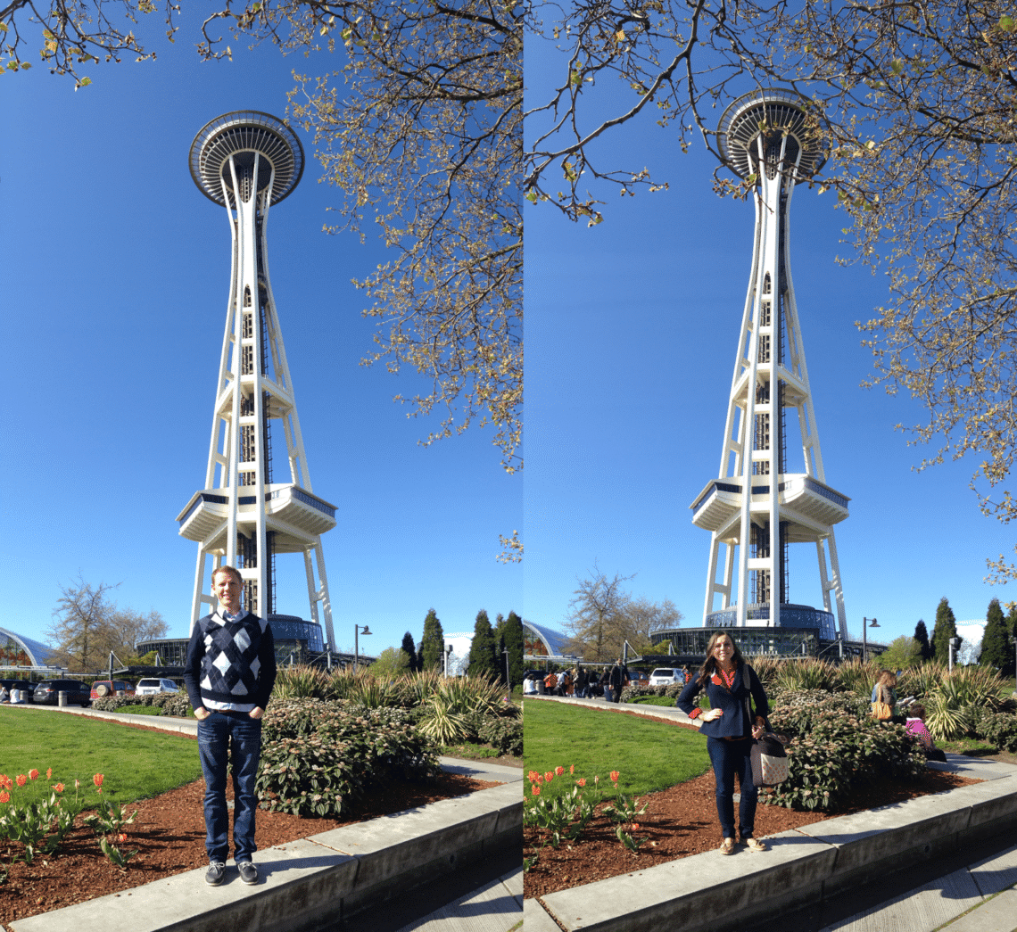 Cute Seattle date idea visiting the Space Needle. 