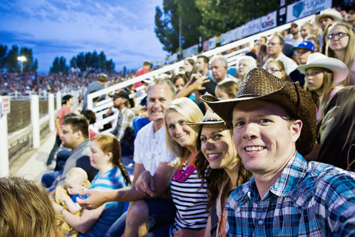 Couple out on a Date Night to the Rodeo. 