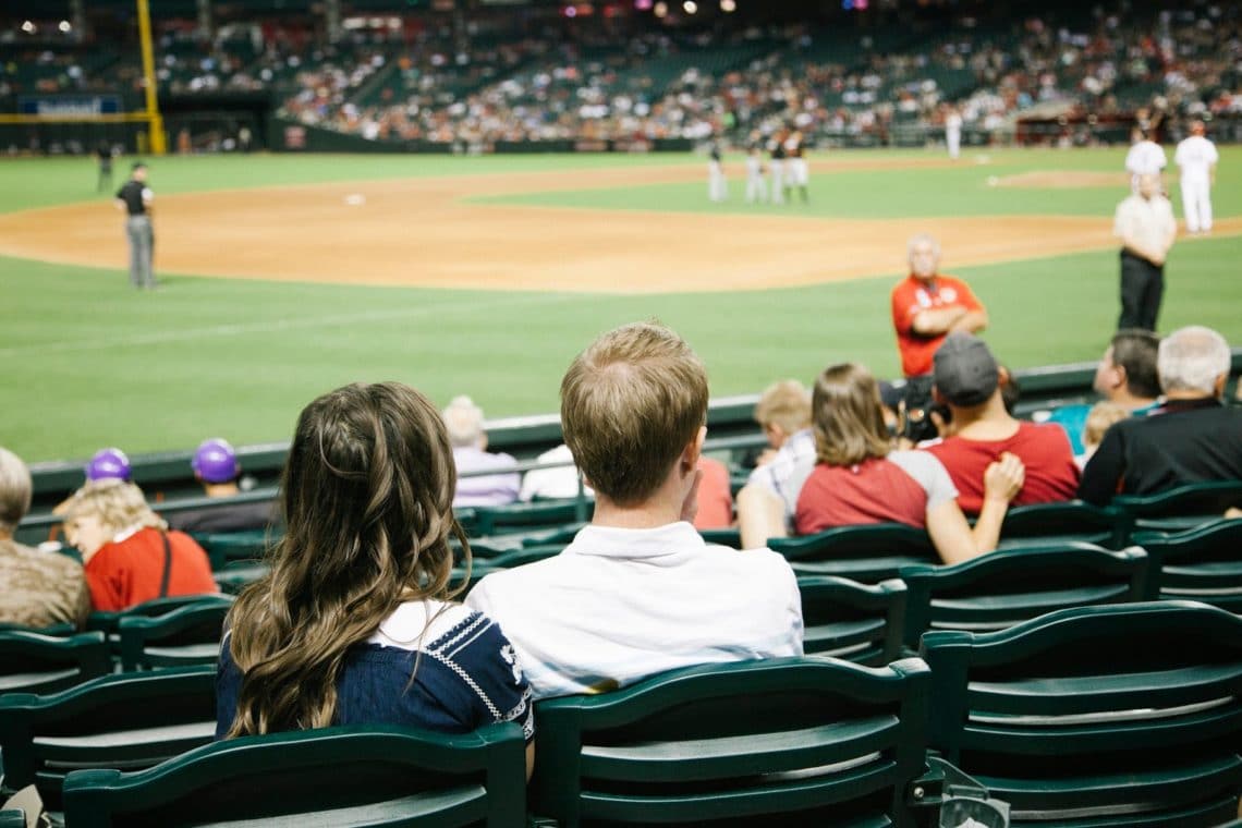 Go to a baseball game- creative date idea 