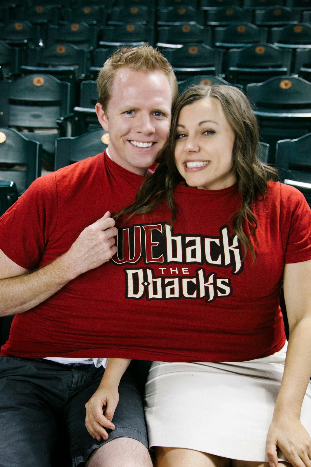 A couple on a date at the Diamondbacks game. 