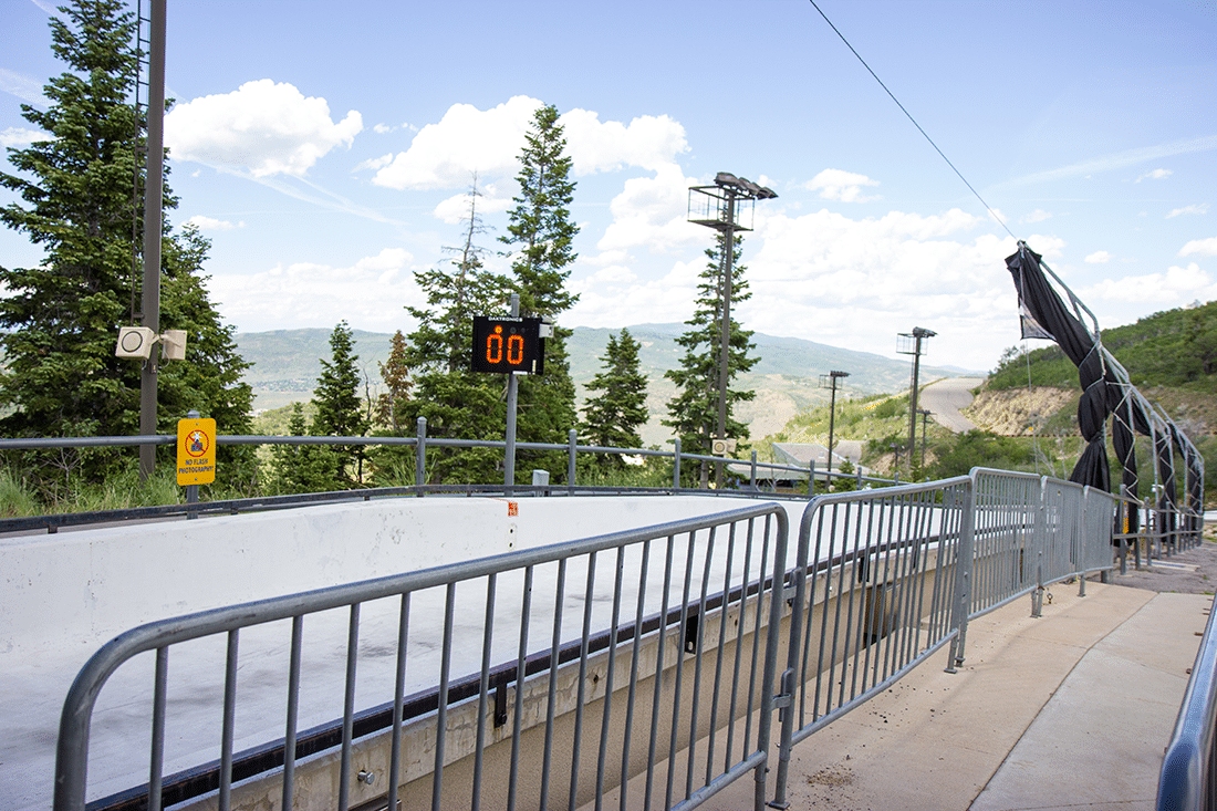 Park City Olympic Bobsled track. 