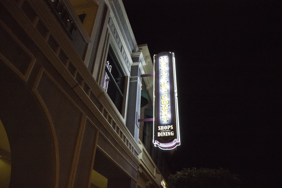 Downtown Gilber shops and signs. 