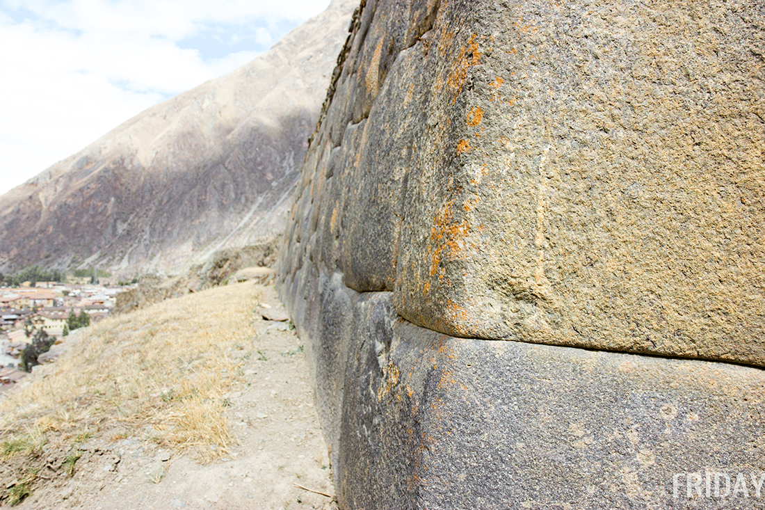 Incan Walls in Ollantaytambo Peru: Incan City. 