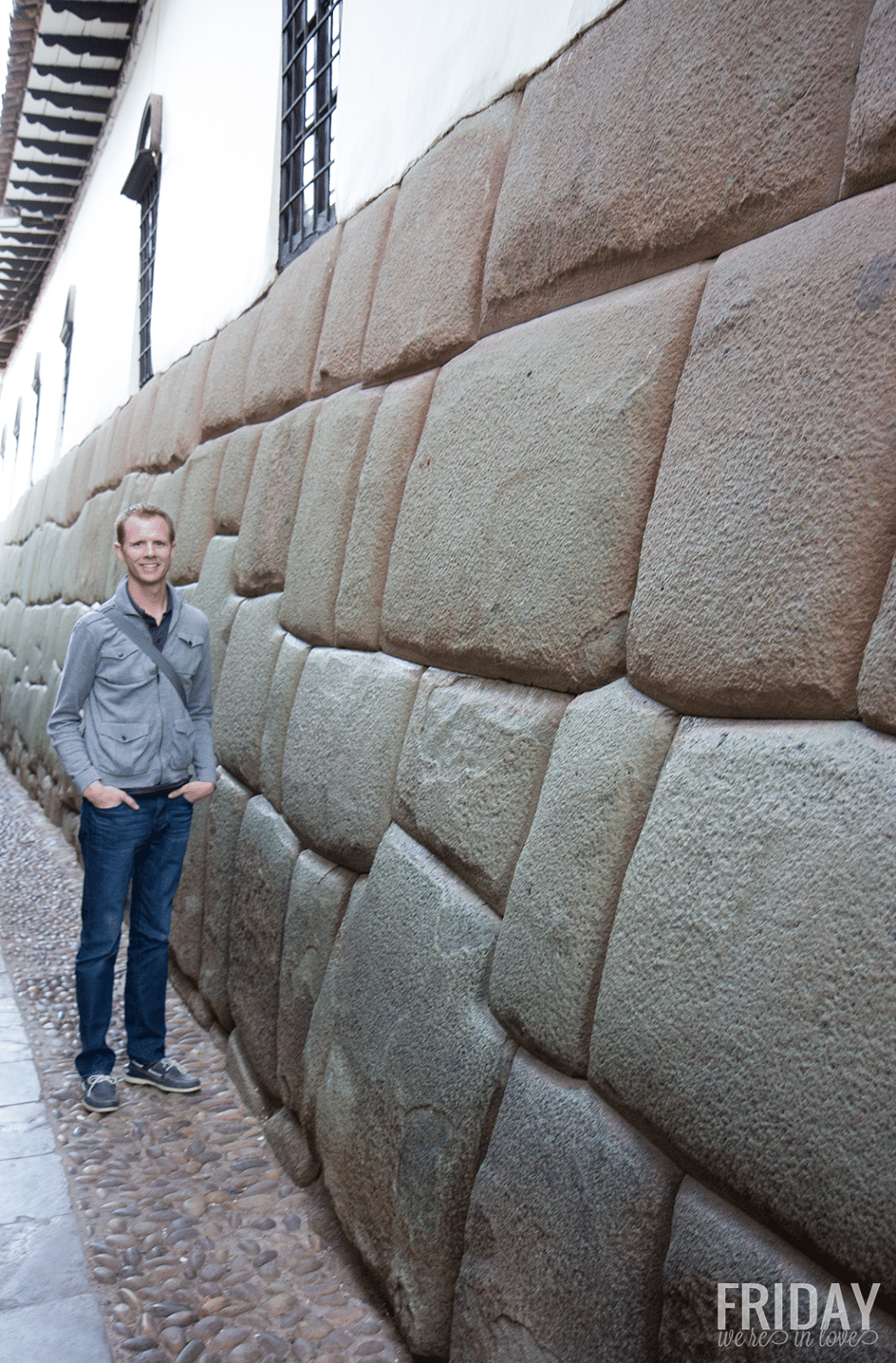 Incan Buildings in streets of Cusco Peru. 