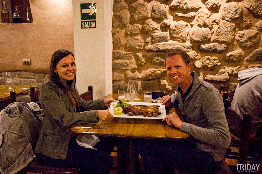 Trying Guinea Pig (Cuy) in Cusco Peru. 