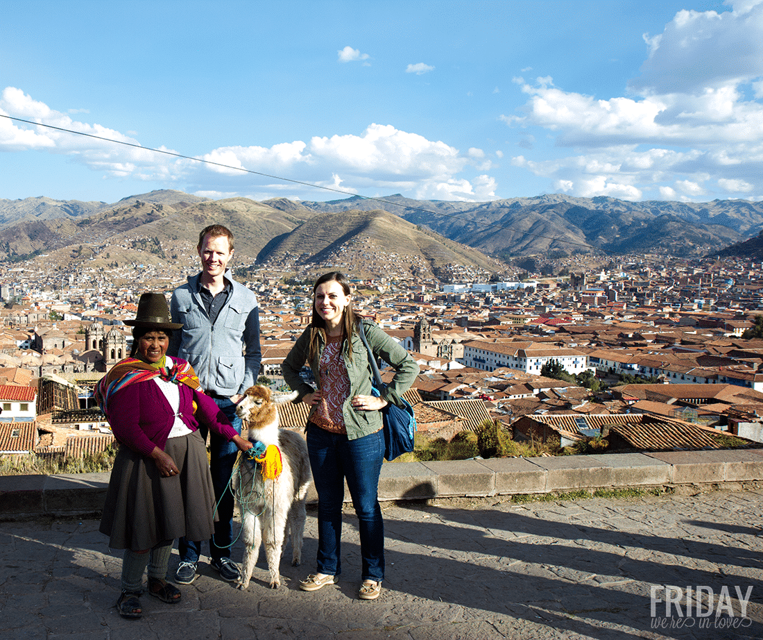 Cusco Peru travel with Cusco native and a Peruvian llama. 