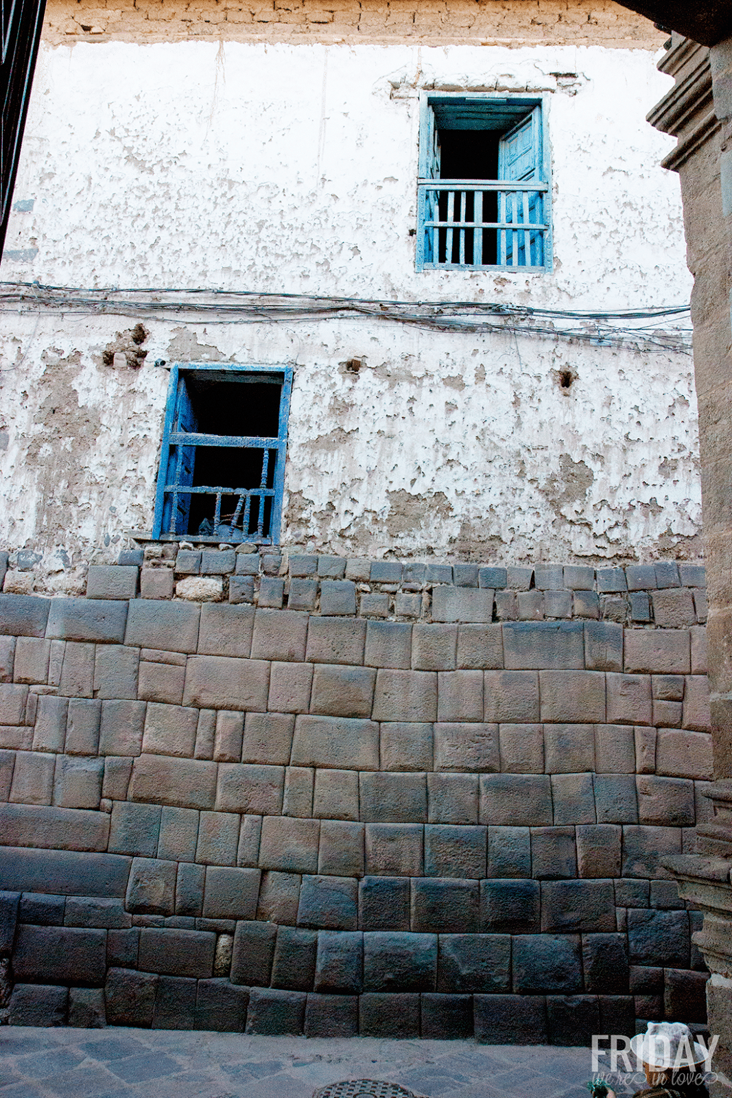 Incan buildings Cusco Peru . 