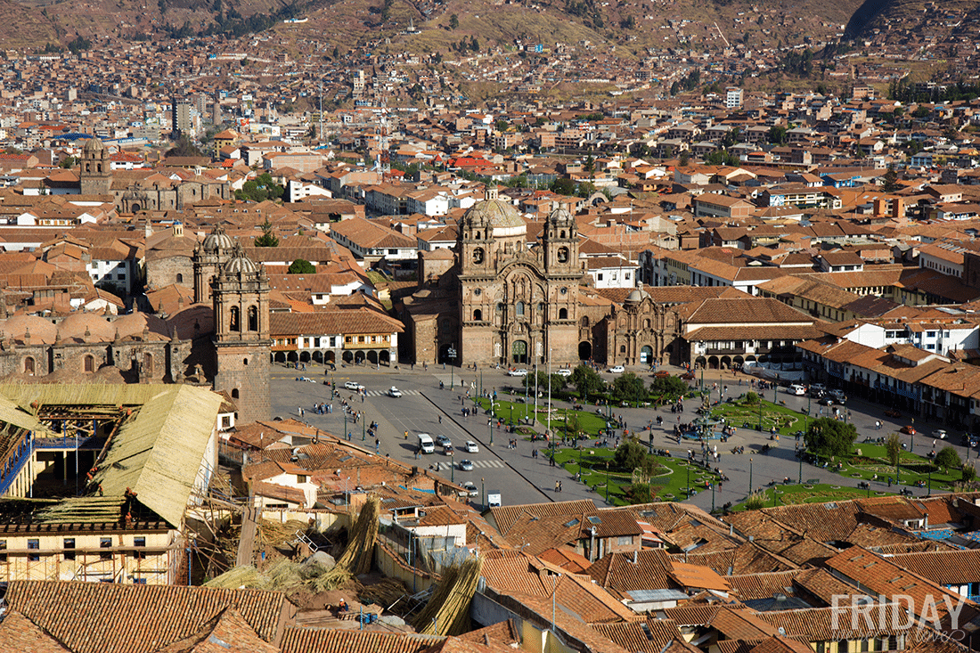 Cusco Peru skyline views. 