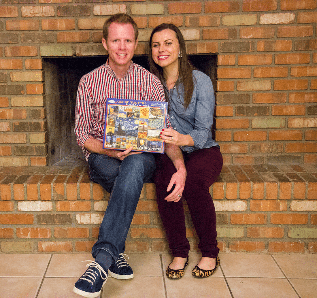 Puzzle date night. 