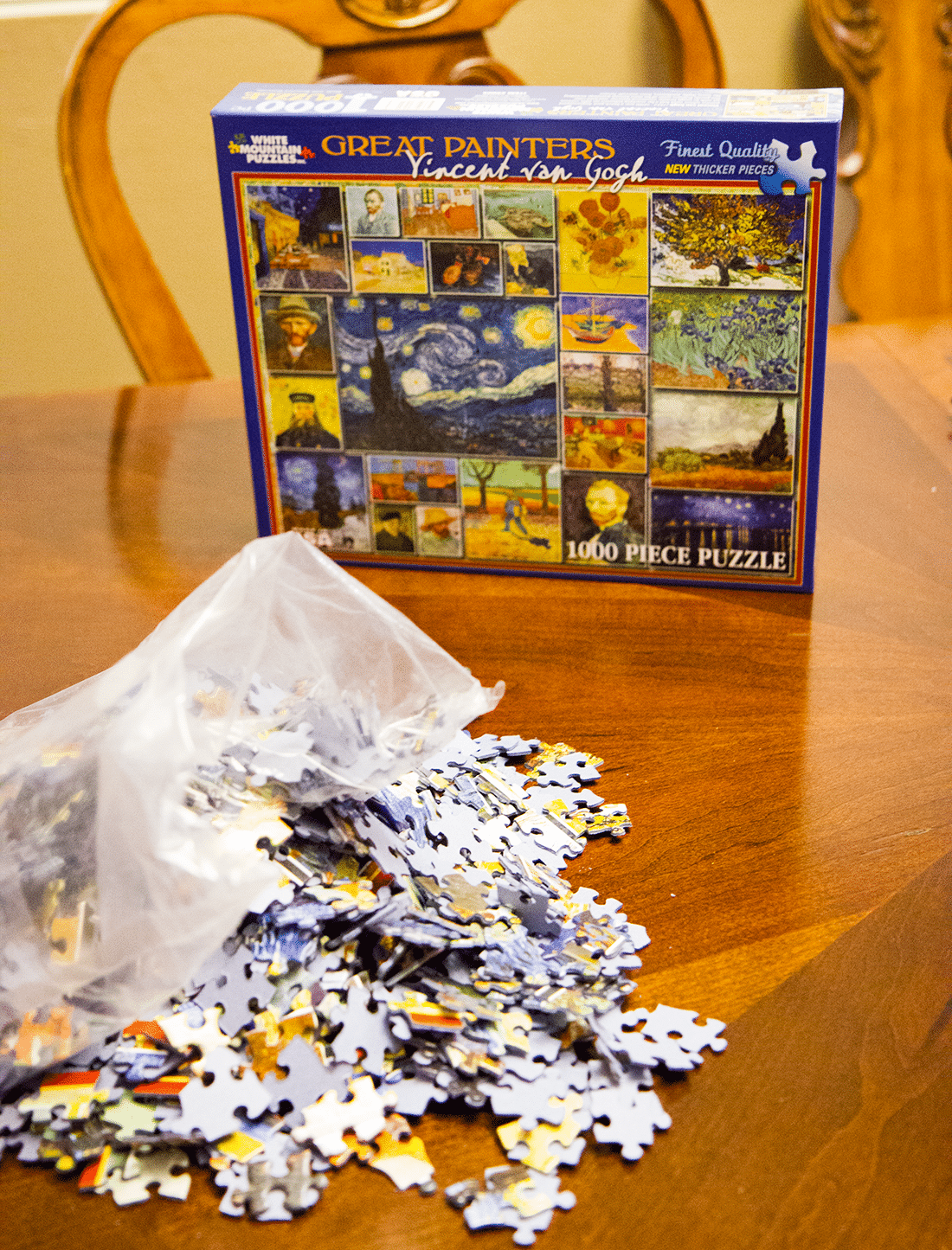 Van Gogh jigsaw puzzle box. 