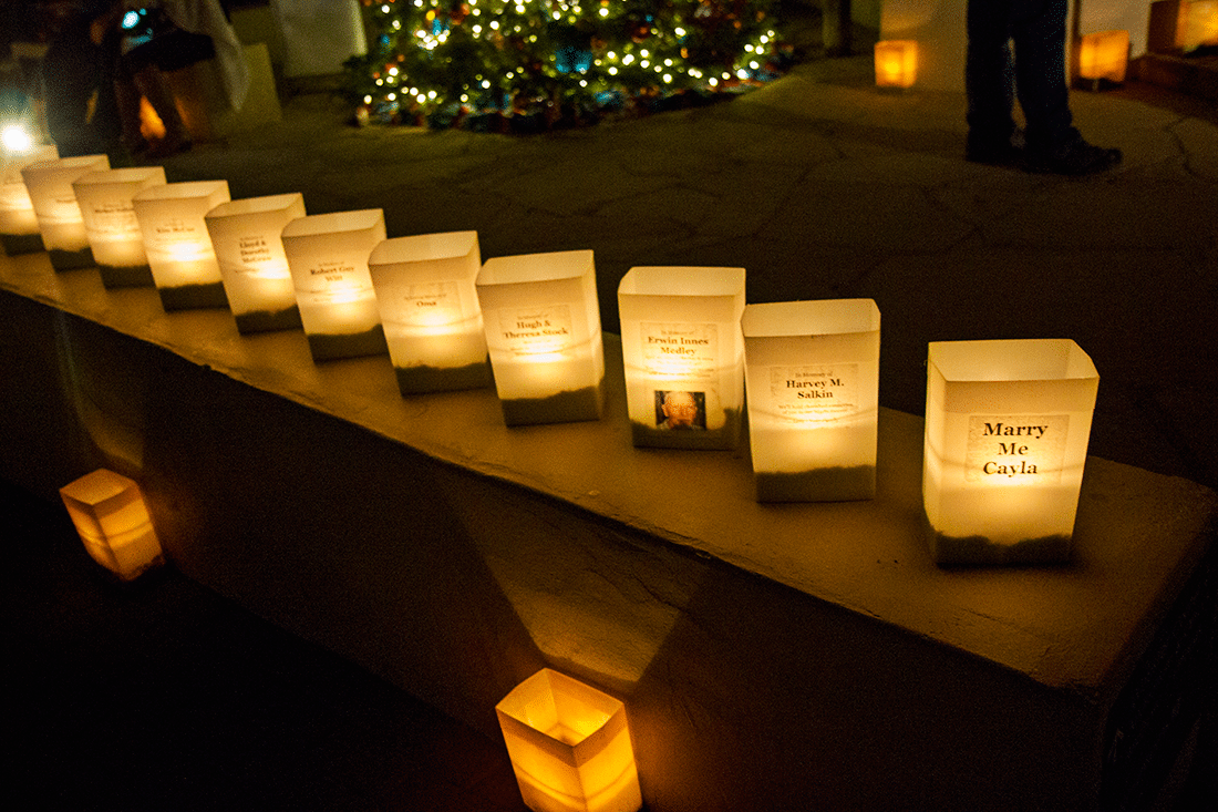 Luminares at at Las Noches de Las Luminarias at the Desert Botanical Gardens. 