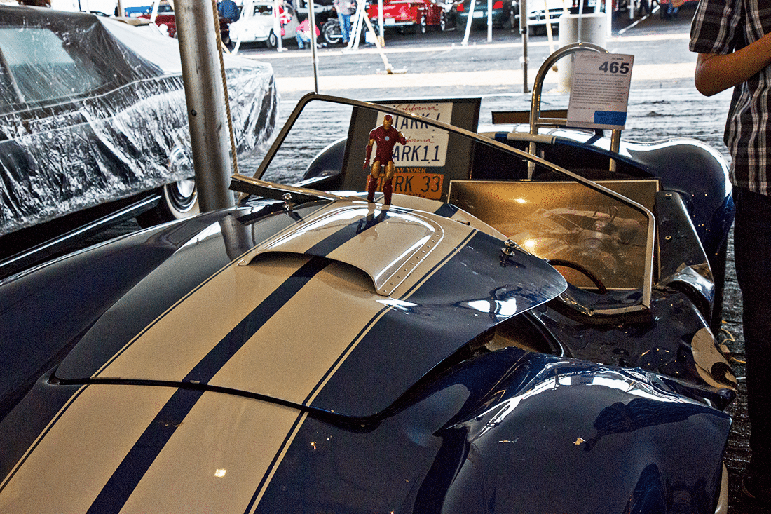 Detailed hood ornament at the Barrett Jackson auto show. 