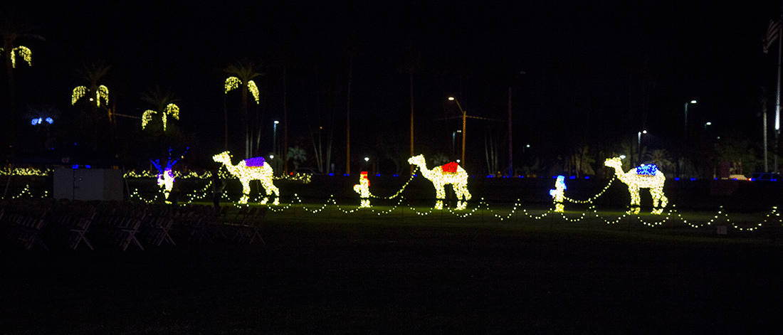 Three wiseman Christmas lights. 