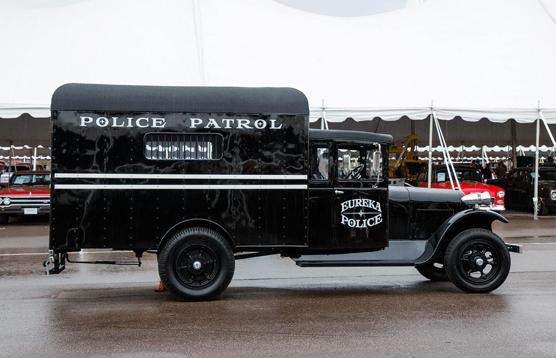 Barrett Jackson auto show police patrol car. 