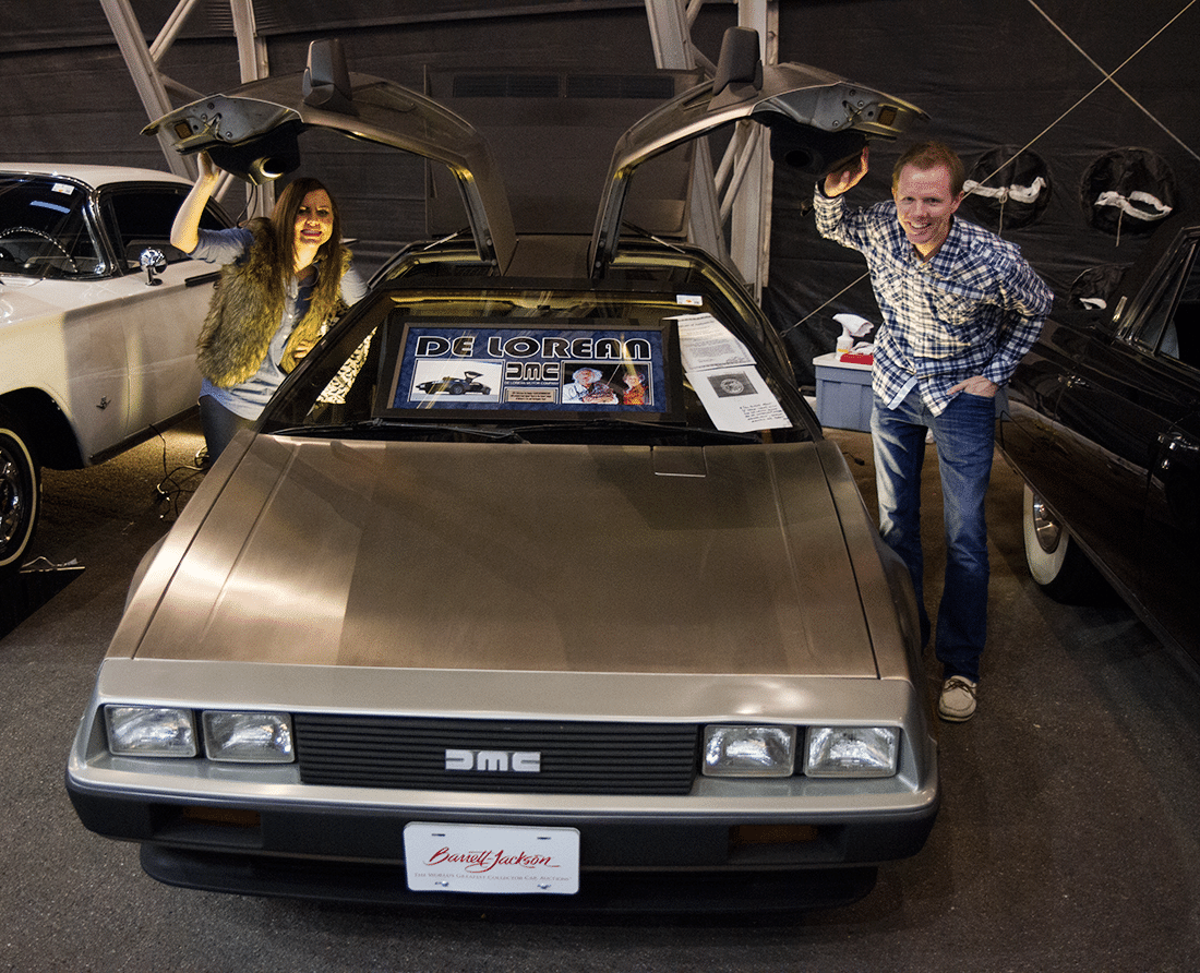 De Lorean car from Back to the Future. 