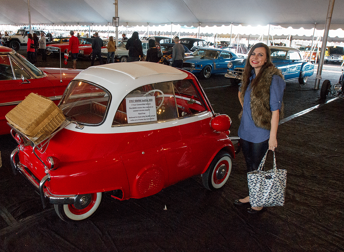 Small vintage car at Barrett Jackson auto show. 