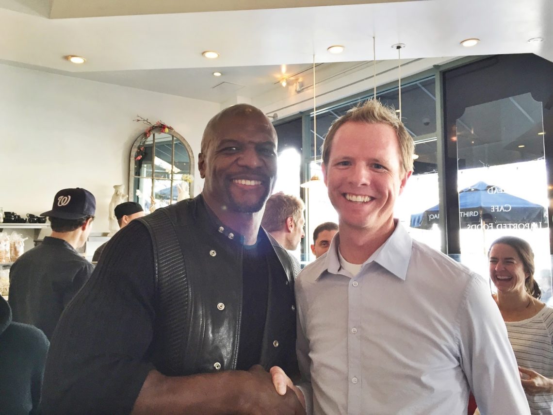 Running into Terry Crews in Hollywood. 
