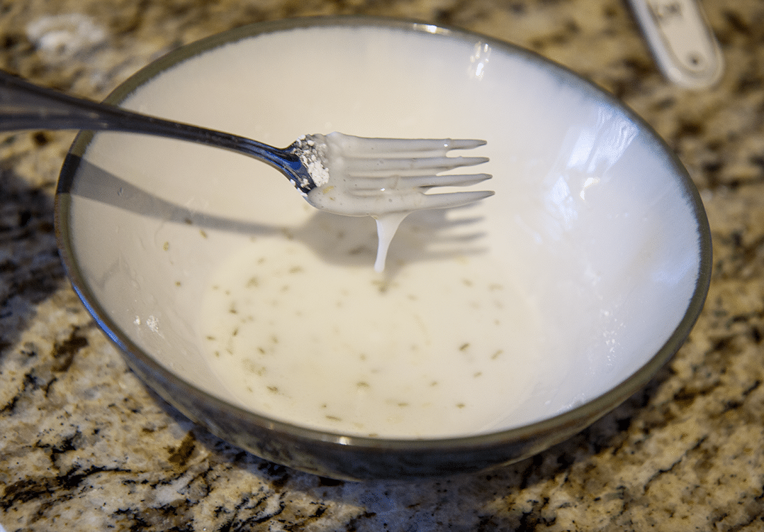 Vanilla infused sugar topping in a bowl. 