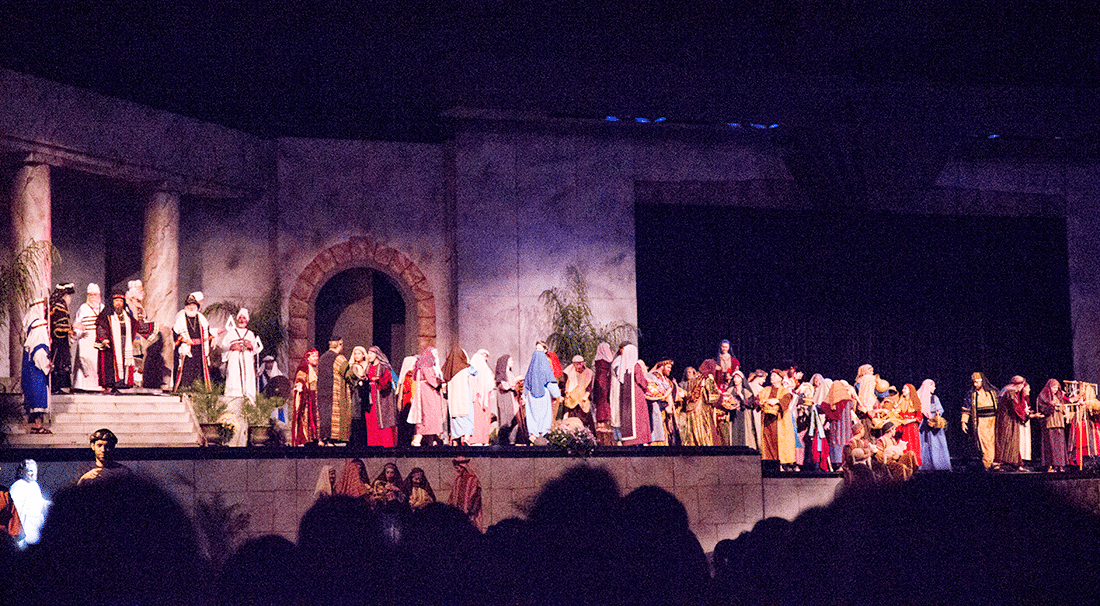 Cast members at the Mesa Easter Pageant. 