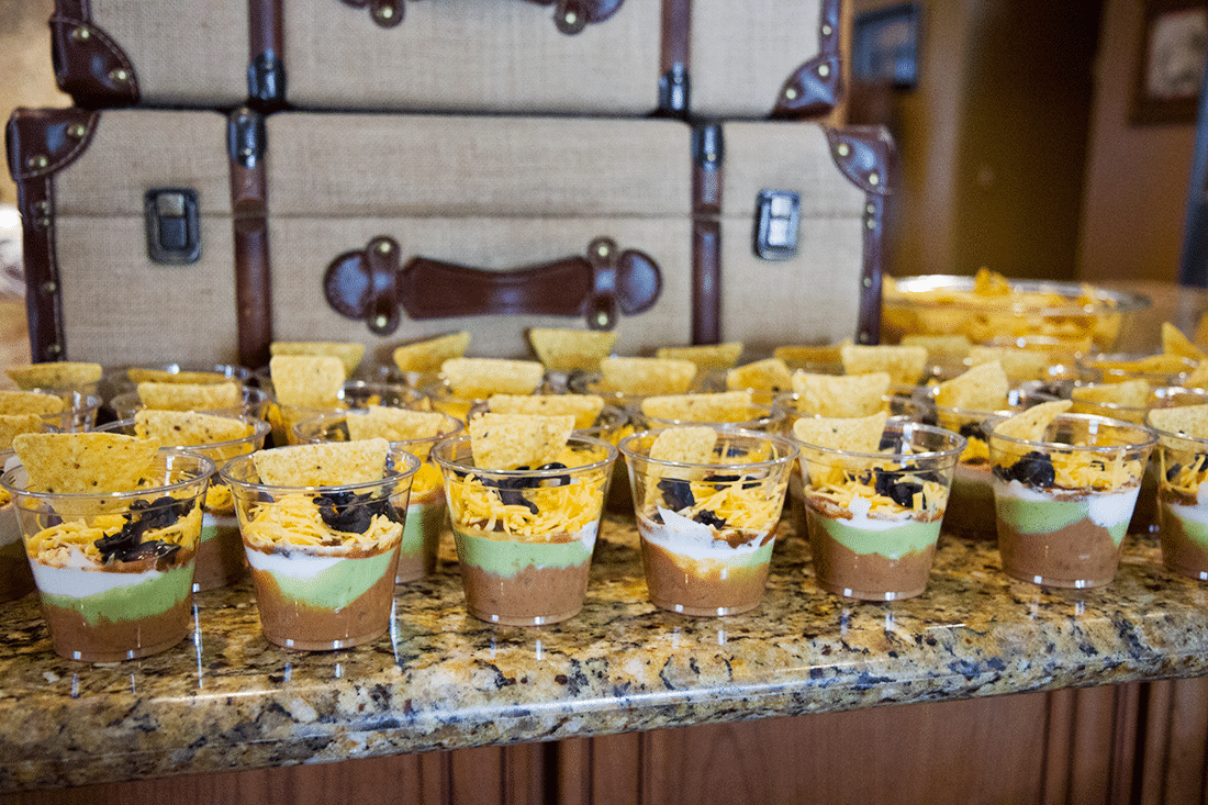 Welcome to the world baby shower individual bean dip cups. 