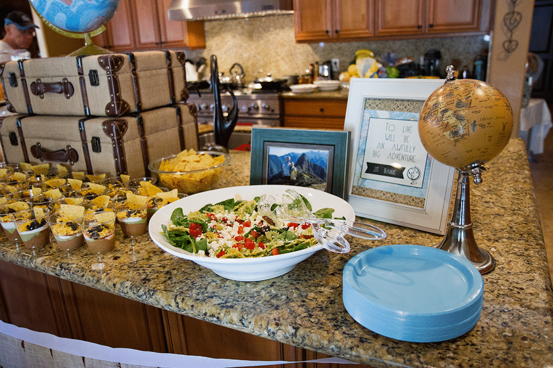 Welcome to the world baby shower food table. 