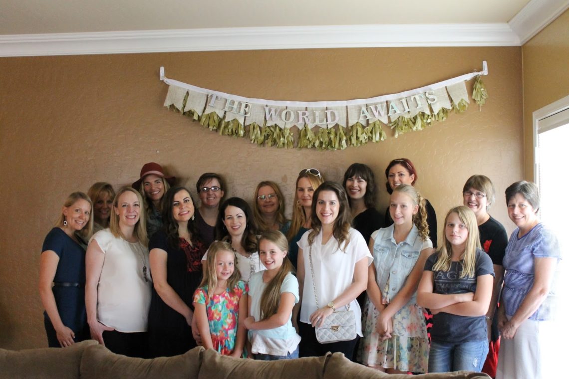 Welcome to the world baby shower group picture. 