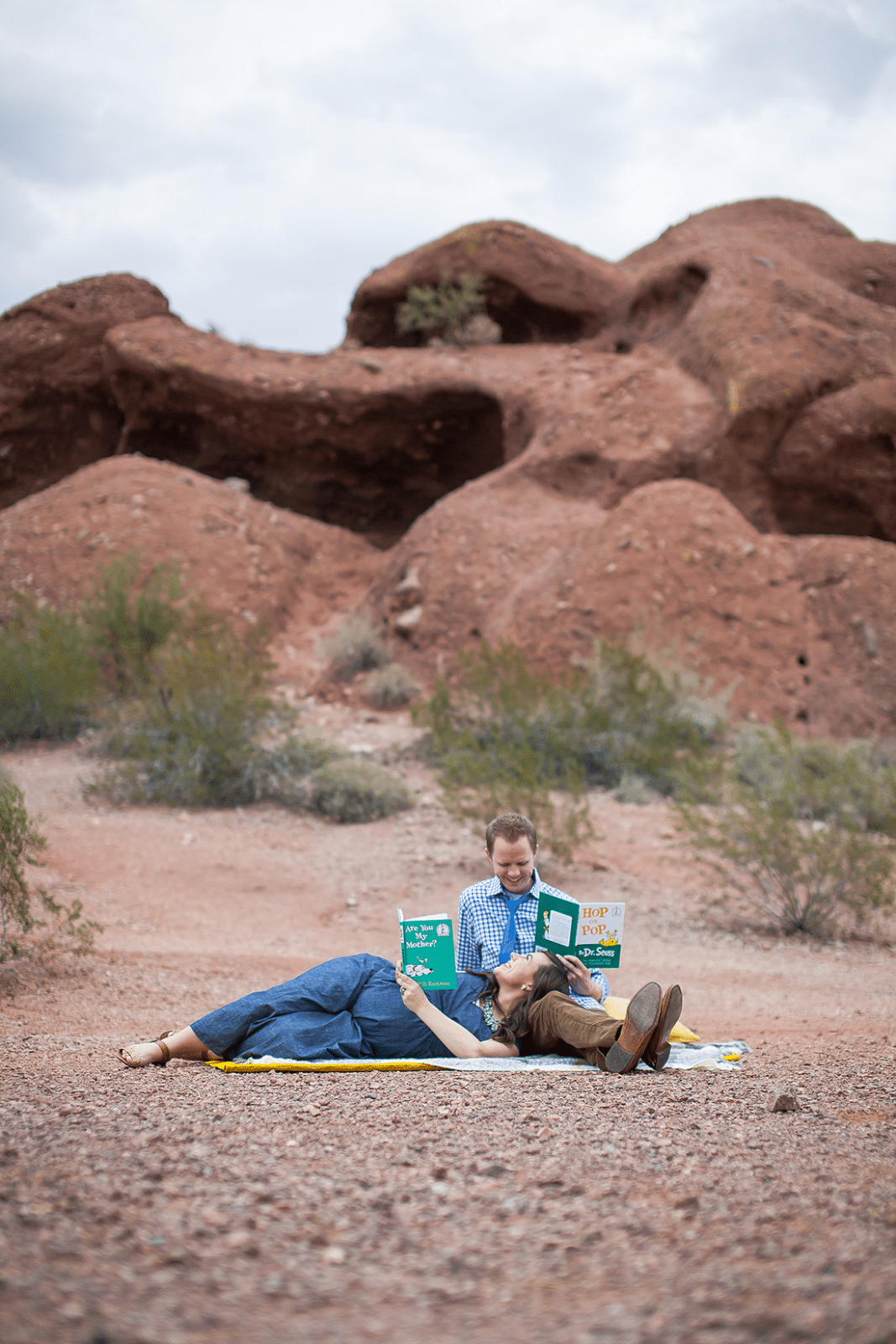 Cute maternity picture idea: have each partner hold "Are you my mother" and "Hop on Pop". 