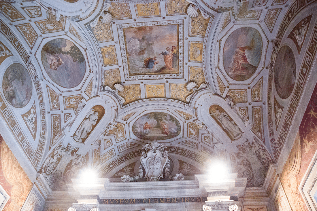 Visiting the Vatican in Rome, Italy, Architecture and paintings in the Vatican in Rome, Italy.