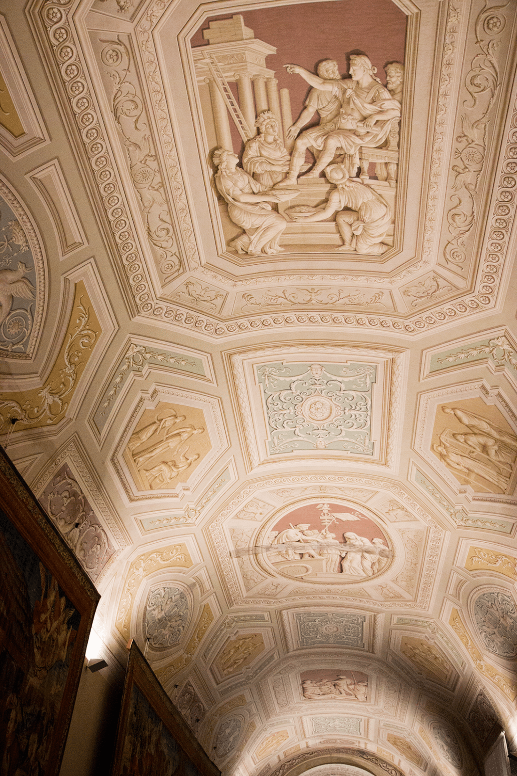 Visiting the Vatican in Rome, Italy. Ceilings in the Vatican in Rome, Italy.