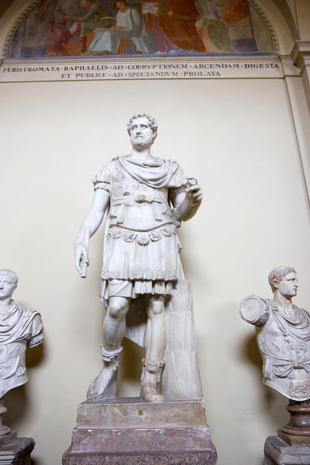 Roman statues at Vatican in Rome, Italy. 