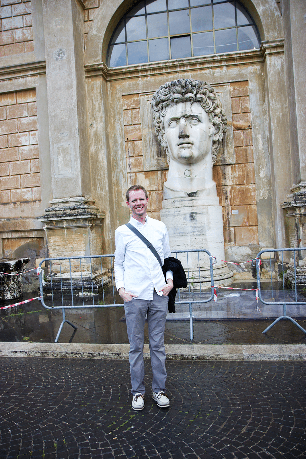 Visiting the Vatican in Rome, Italy, A man at the Vatican in Rome, Italy,