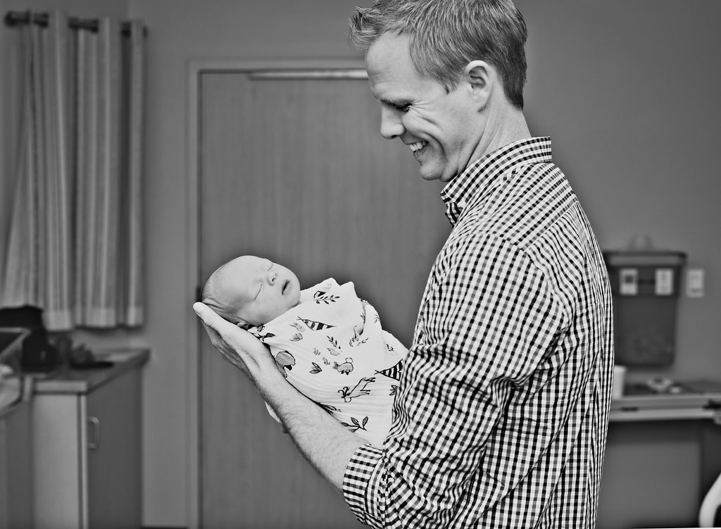 Precious Newborn Hospital Photo Session: Proud Father