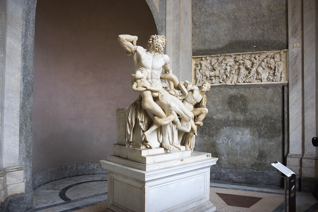 Statues at the Vatican in Rome, Italy.