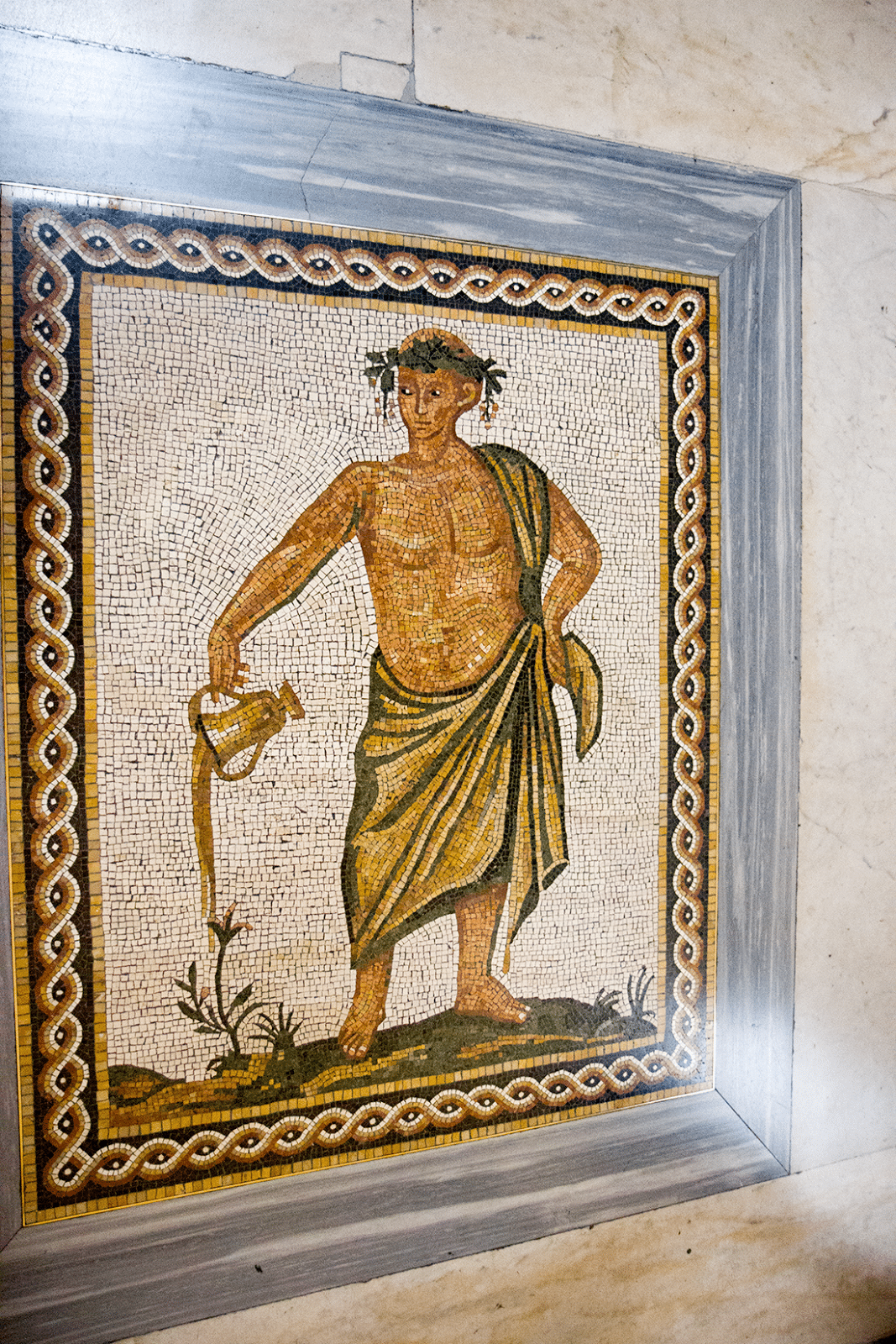 Visiting the Vatican in Rome, Italy. Mosaic inside the Vatican in Rome, Italy.