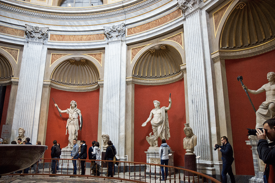 Visiting the Vatican in Rome, Italy. 