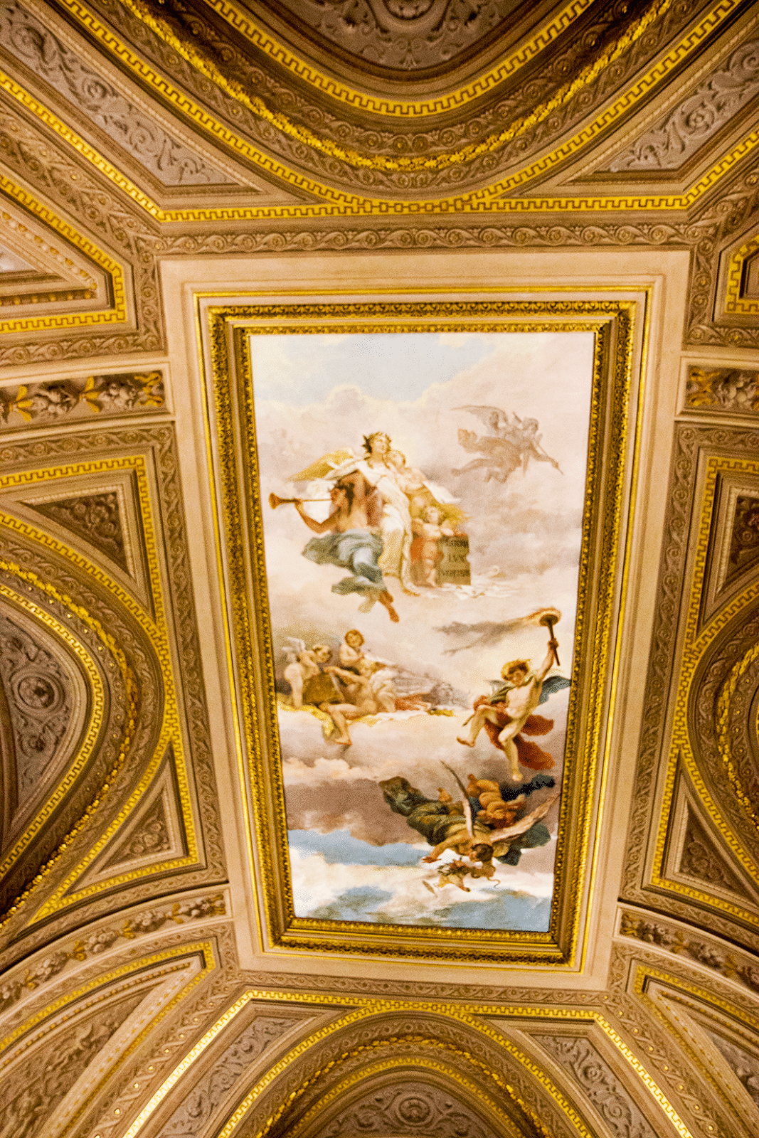 Visiting the Vatican in Rome, Italy. Ceiling paintings at the Vatican in Rome, Italy.