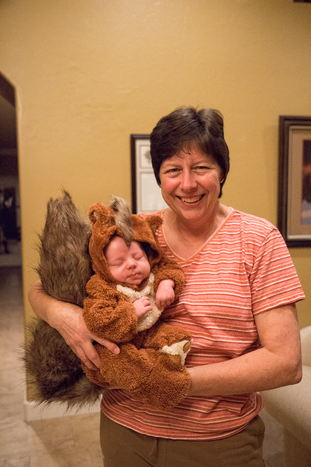 Baby squirrel Halloween costume. 