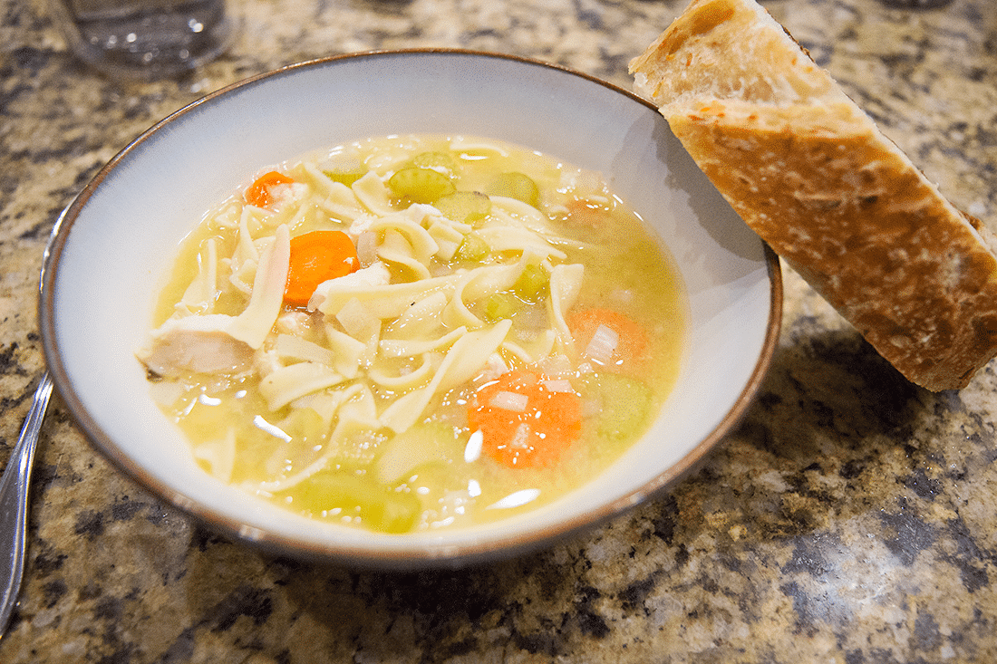 One Meal Now, One Meal Later: Slow Cooker Chicken Noodle Soup