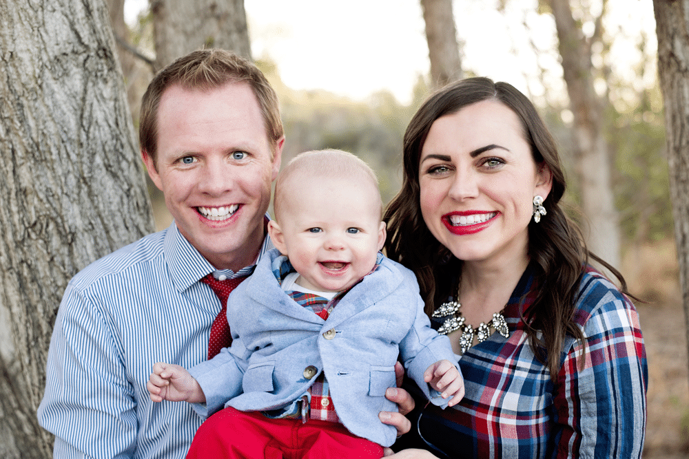 Anniversary pictures with a new baby. 