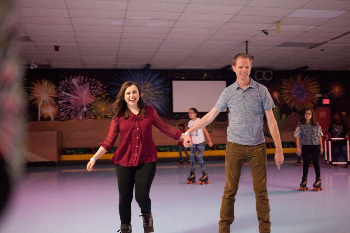 Roller skating for date night. 