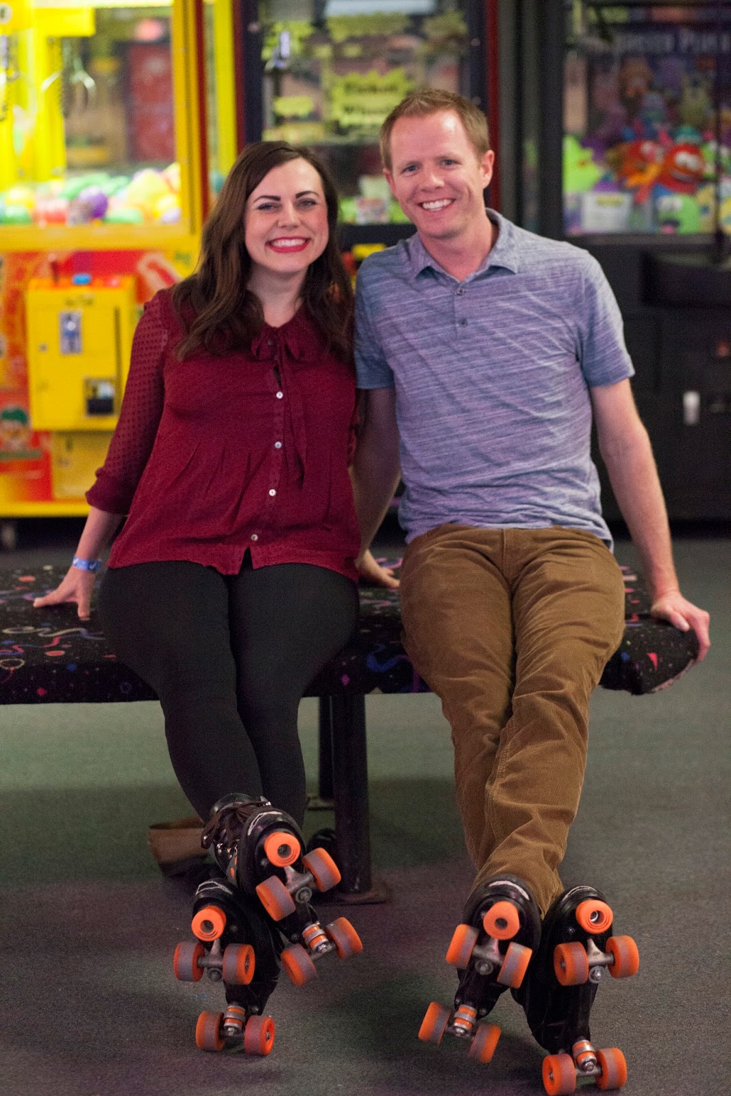 Roller skating date. 