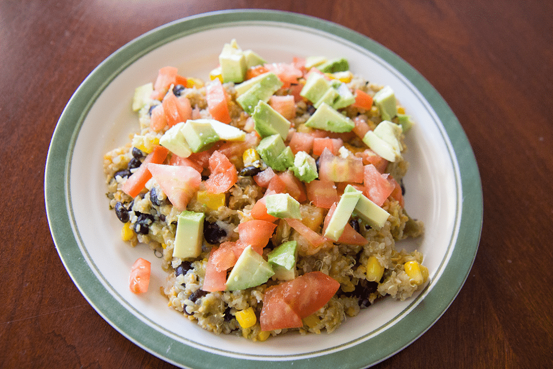 One Meal Now, One Meal Later: Quinoa Enchilada Casserole
