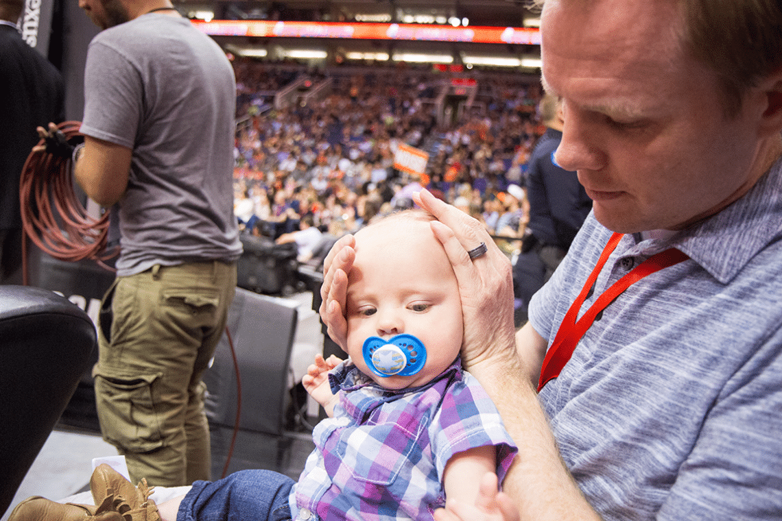 Tips for Taking a baby to an NBA game. 