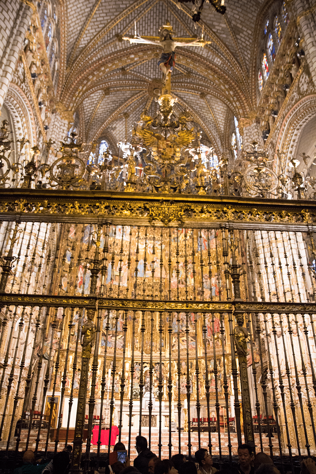 Pipe Organ in Cathedral tour in Toledo Spain. 