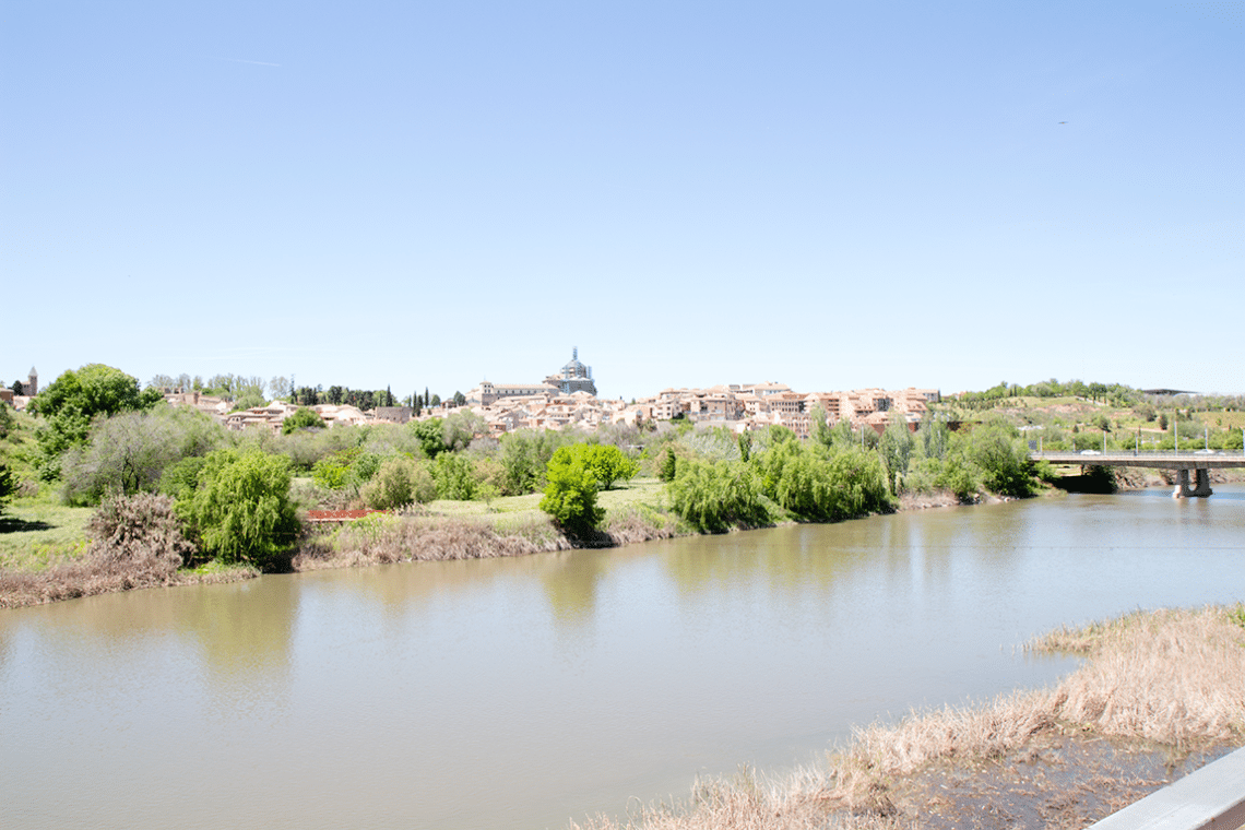 The skyline in Toledo Spain. 